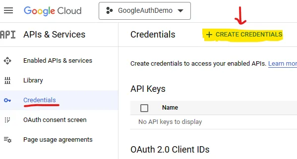 google-console-create-credentials