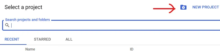 google-console-new-project